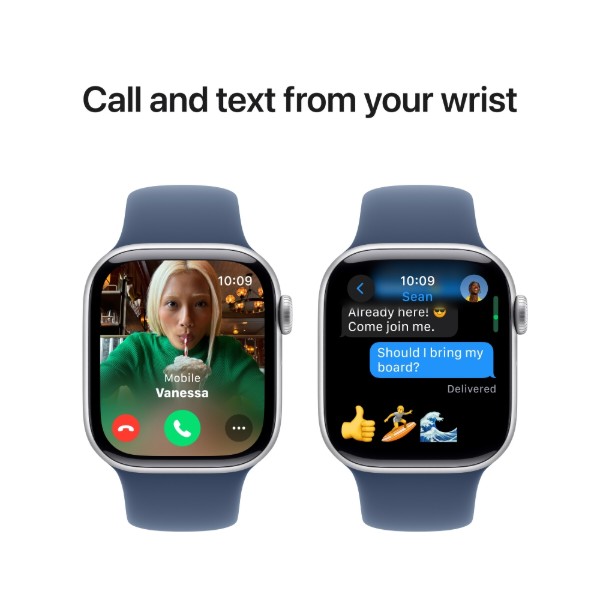 Фото - Смарт-годинник Apple Watch Series 10 GPS 42mm Silver Aluminium Case with Denim Sport Band - M/L