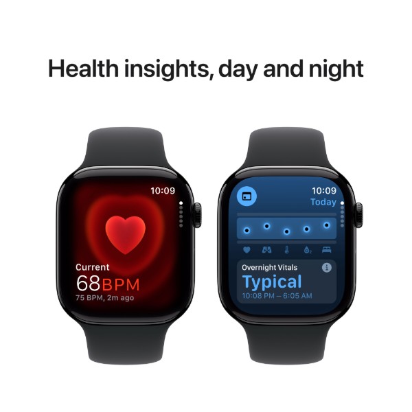 Фото - Смарт-годинник Apple Watch Series 10 GPS + eSIM 42mm Jet Black Aluminium Case with Black Sport Band - S/M