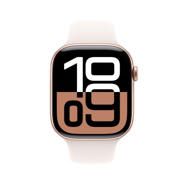 Фото - Смарт-годинник Apple Watch Series 10 GPS + eSIM 42mm Rose Gold Aluminium Case with Light Blush Sport Band - S/M