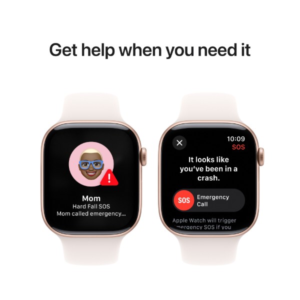 Фото - Смарт-годинник Apple Watch Series 10 GPS + eSIM 42mm Rose Gold Aluminium Case with Light Blush Sport Band - S/M