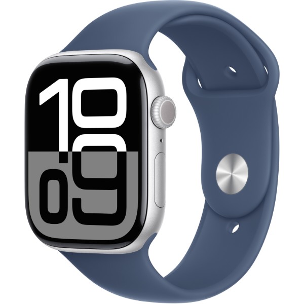 Фото - Смарт-годинник Apple Watch Series 10 GPS + eSIM 42mm Silver Aluminium Case with Denim Sport Band - M/L Фото - Смарт-годинник Apple Watch Series 10 GPS + eSIM 42mm Silver Aluminium Case with Denim Sport Band - M/L