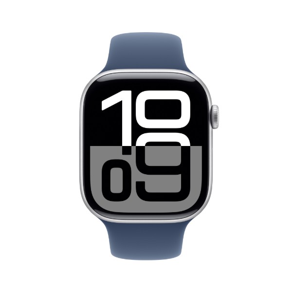 Фото - Смарт-годинник Apple Watch Series 10 GPS + eSIM 42mm Silver Aluminium Case with Denim Sport Band - M/L