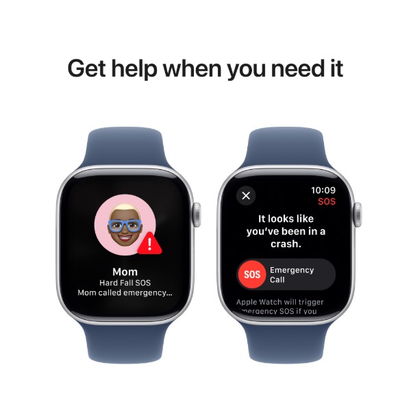Фото - Смарт-годинник Apple Watch Series 10 GPS + eSIM 42mm Silver Aluminium Case with Denim Sport Band - M/L
