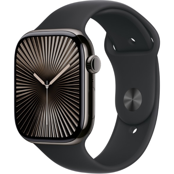 Фото - Смарт-часы Apple Watch Series 10 GPS + eSIM 42mm Slate Titanium Case with Black Sport Band - S/M
