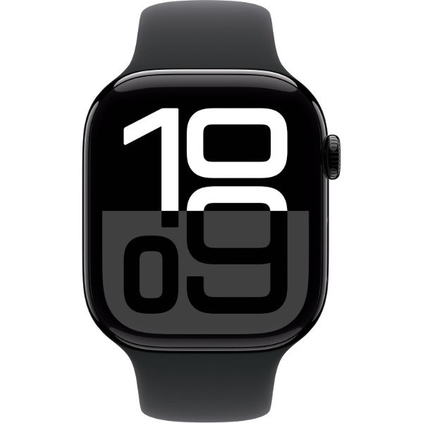 Фото - Смарт-часы Apple Watch Series 10 GPS 46mm Jet Black Aluminium Case with Black Sport Band - S/M