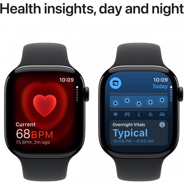 Фото - Смарт-годинник Apple Watch Series 10 GPS 46mm Jet Black Aluminium Case with Black Sport Band - M/L
