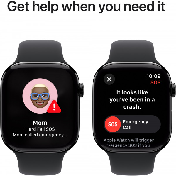 Фото - Смарт-годинник Apple Watch Series 10 GPS 46mm Jet Black Aluminium Case with Black Sport Band - M/L