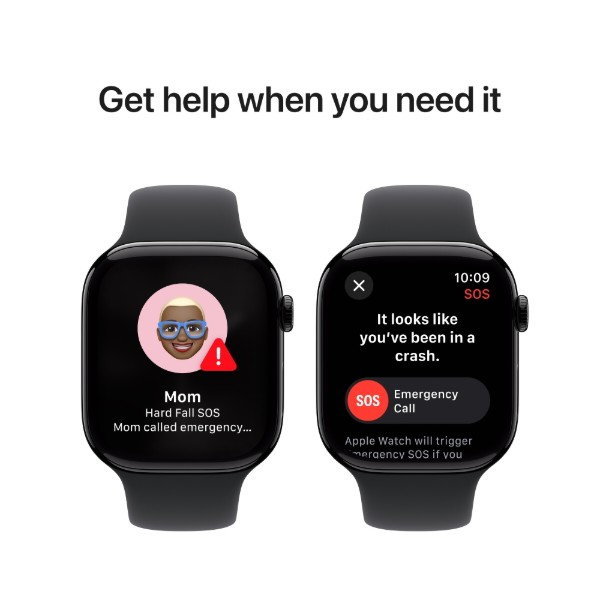 Фото - Смарт-часы Apple Watch Series 10 GPS 46mm Jet Black Aluminium Case with Black Sport Band - S/M