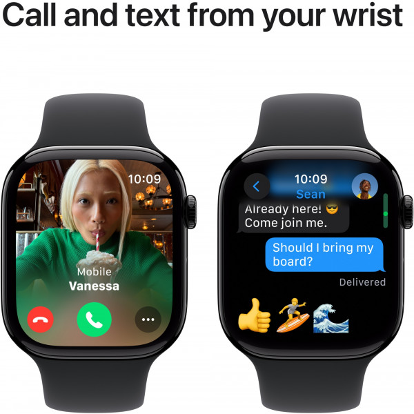 Фото - Смарт-годинник Apple Watch Series 10 GPS 46mm Jet Black Aluminium Case with Black Sport Band - M/L