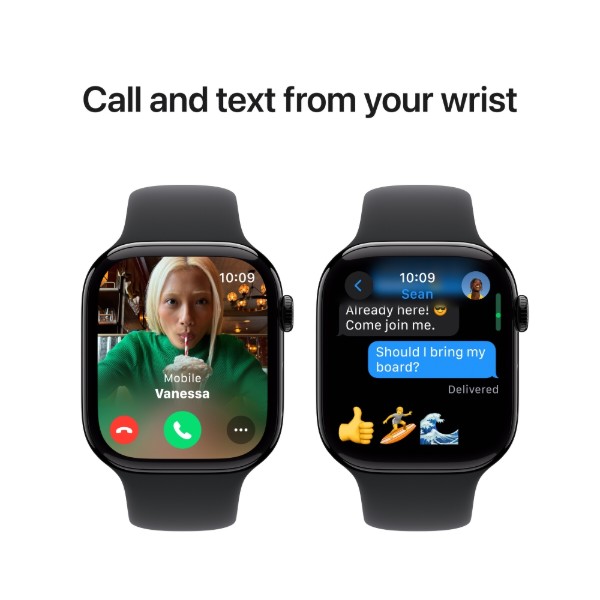 Фото - Смарт-часы Apple Watch Series 10 GPS 46mm Jet Black Aluminium Case with Black Sport Band - S/M