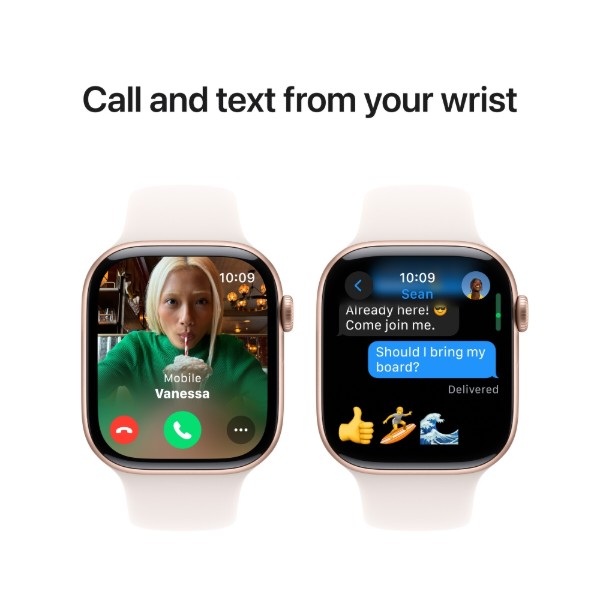 Фото - Уцінка - Смарт-годинник Apple Watch Series 10 GPS 46mm Rose Gold Aluminium Case with Light Blush Sport Band - S/M