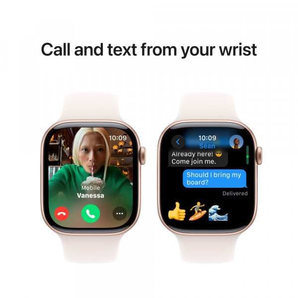 Фото - Смарт-годинник Apple Watch Series 10 GPS 46mm Rose Gold Aluminium Case with Light Blush Sport Band - M/L