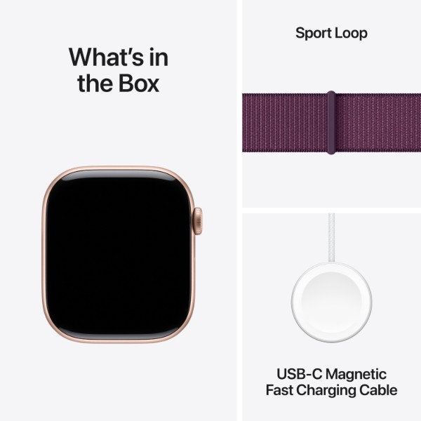 Фото - Смарт-годинник Apple Watch Series 10 GPS 46mm Rose Gold Aluminium Case with Plum Sport Loop