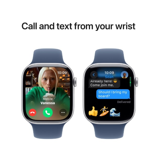 Фото - Смарт-часы Apple Watch Series 10 GPS 46mm Silver Aluminium Case with Denim Sport Band - S/M