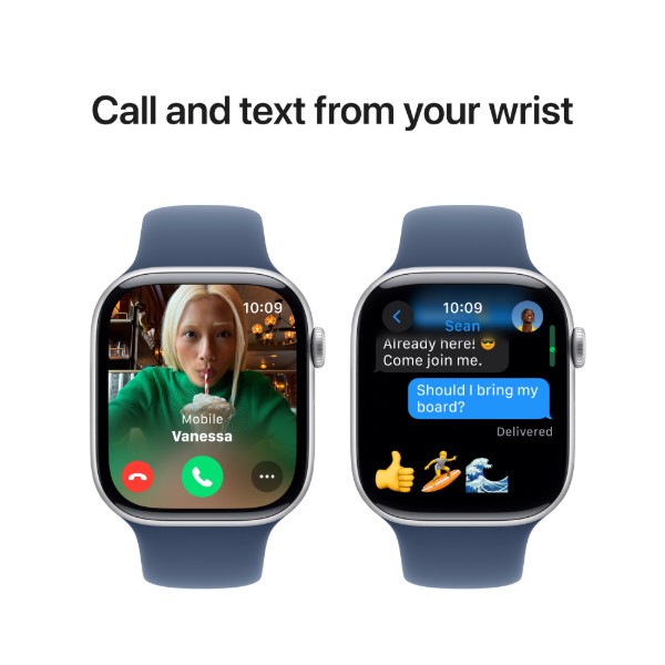Фото - Смарт-годинник Apple Watch Series 10 GPS 46mm Silver Aluminium Case with Denim Sport Band - M/L