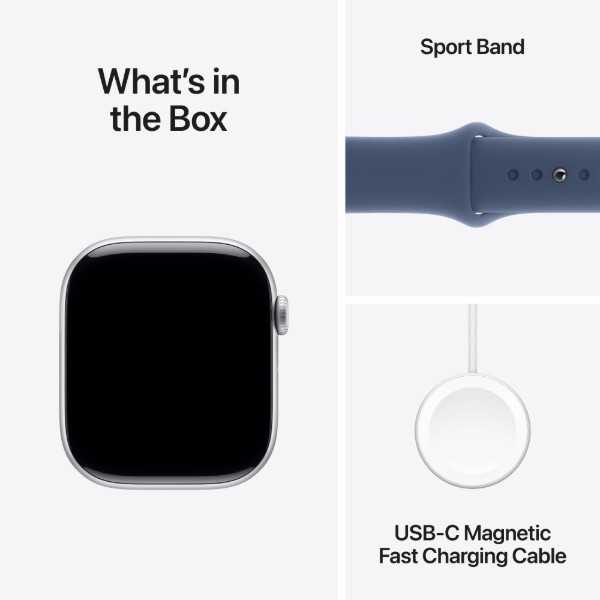 Фото - Смарт-часы Apple Watch Series 10 GPS 46mm Silver Aluminium Case with Denim Sport Band - S/M