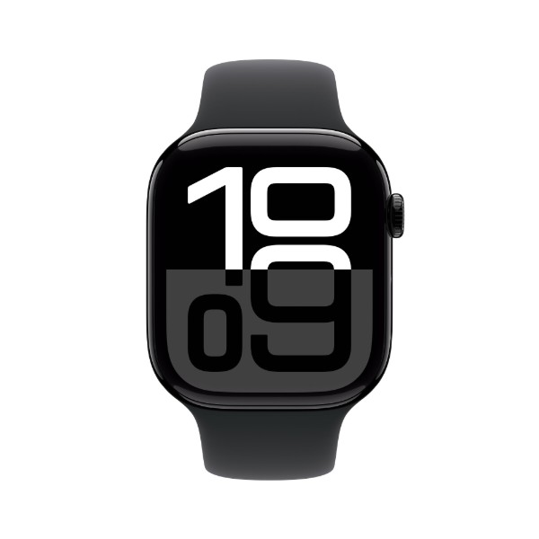 Фото - Смарт-годинник Apple Watch Series 10 GPS + eSIM 46mm Jet Black Aluminium Case with Black Sport Band - M/L
