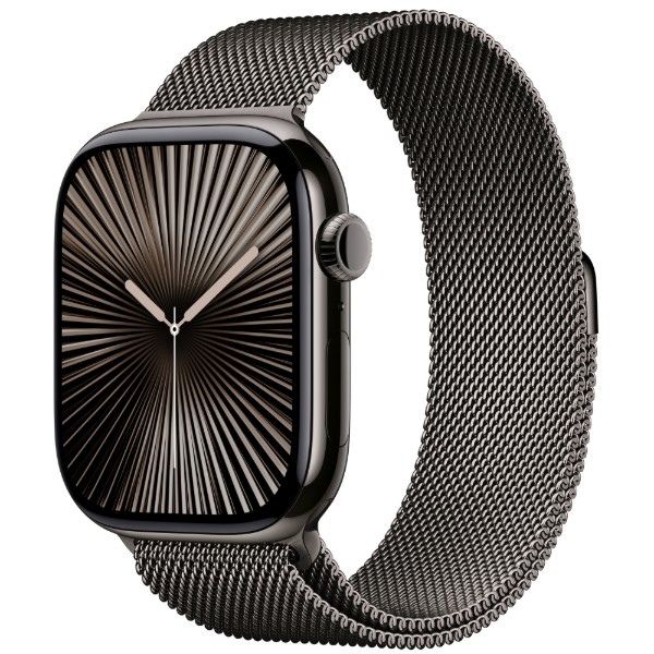 Фото - Смарт-годинник Apple Watch Series 10 GPS + eSIM 46mm Slate Titanium Case with Slate Milanese Loop - M/L Фото - Смарт-годинник Apple Watch Series 10 GPS + eSIM 46mm Slate Titanium Case with Slate Milanese Loop - M/L