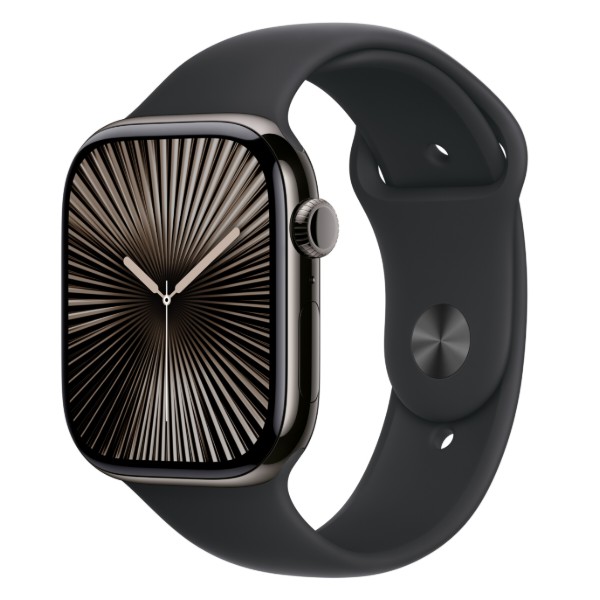 Фото - Смарт-годинник Apple Watch Series 10 GPS + eSIM 46mm Slate Titanium Case with Black Sport Band - S/M