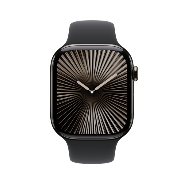 Фото - Смарт-часы Apple Watch Series 10 GPS + eSIM 46mm Slate Titanium Case with Black Sport Band - M/L