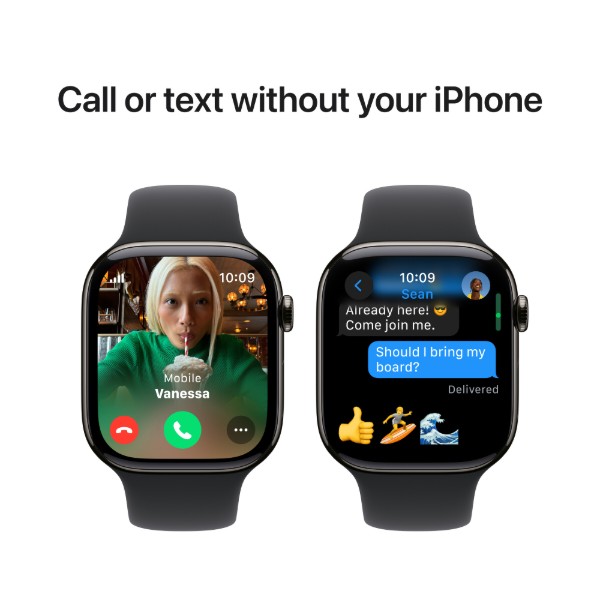 Фото - Смарт-годинник Apple Watch Series 10 GPS + eSIM 46mm Slate Titanium Case with Black Sport Band - S/M
