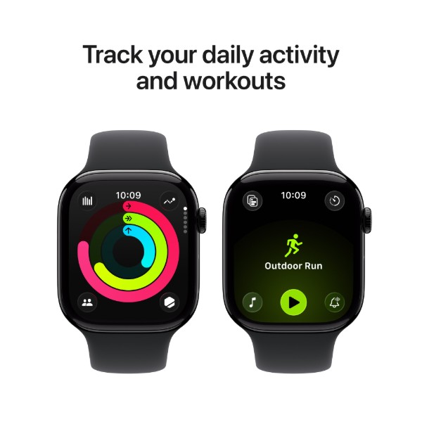 Фото - Смарт-часы Apple Watch Series 11 GPS + eSIM 42mm Jet Black Aluminium Case with Black Sport Band - M/L
