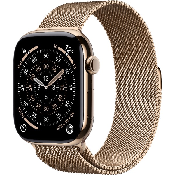 Фото - Смарт-часы Apple Watch Series 11 GPS + eSIM 46mm Gold Titanium Case with Gold Milanese Loop - M/L
