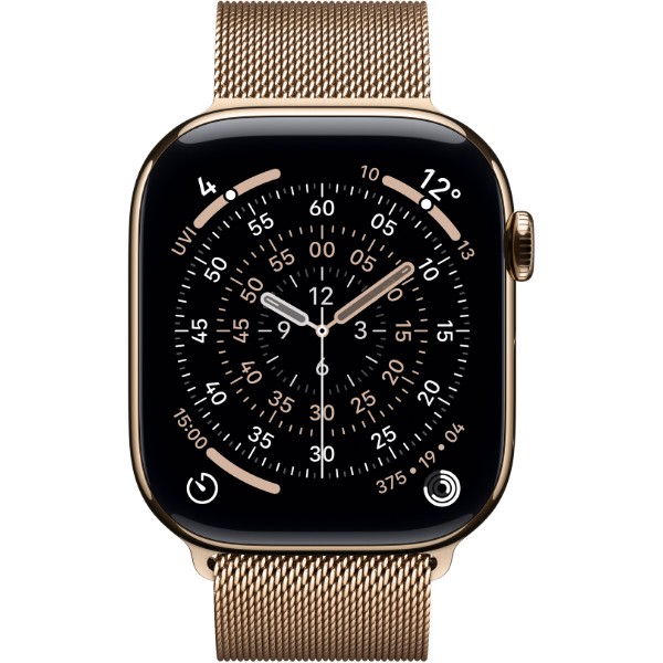 Фото - Смарт-часы Apple Watch Series 11 GPS + eSIM 46mm Gold Titanium Case with Gold Milanese Loop - M/L