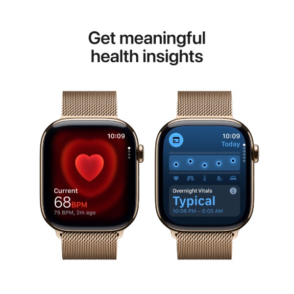 Фото - Смарт-часы Apple Watch Series 11 GPS + eSIM 46mm Gold Titanium Case with Gold Milanese Loop - M/L
