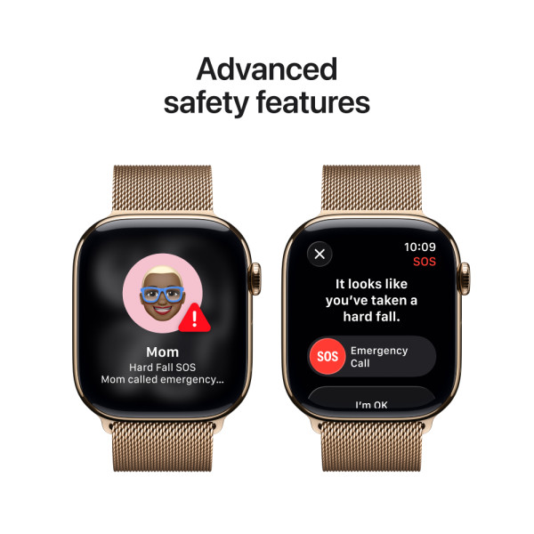 Фото - Смарт-часы Apple Watch Series 11 GPS + eSIM 46mm Gold Titanium Case with Gold Milanese Loop - M/L