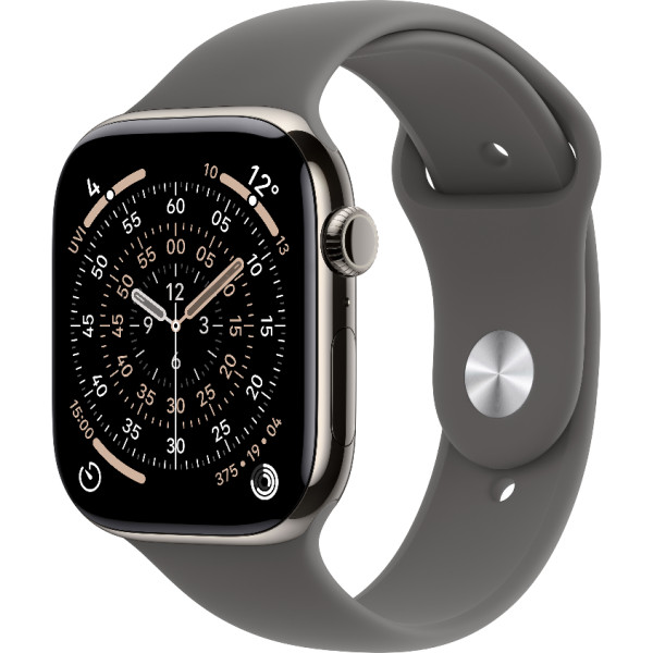Фото - Смарт-часы Apple Watch Series 11 GPS + eSIM 46mm Natural Titanium Case with Stone Grey Sport Band - S/M