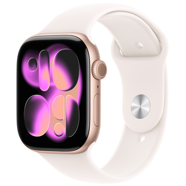 Фото - Смарт-годинник Apple Watch Series 11 GPS 46mm Rose Gold Aluminium Case with Light Blush Sport Band - M/L