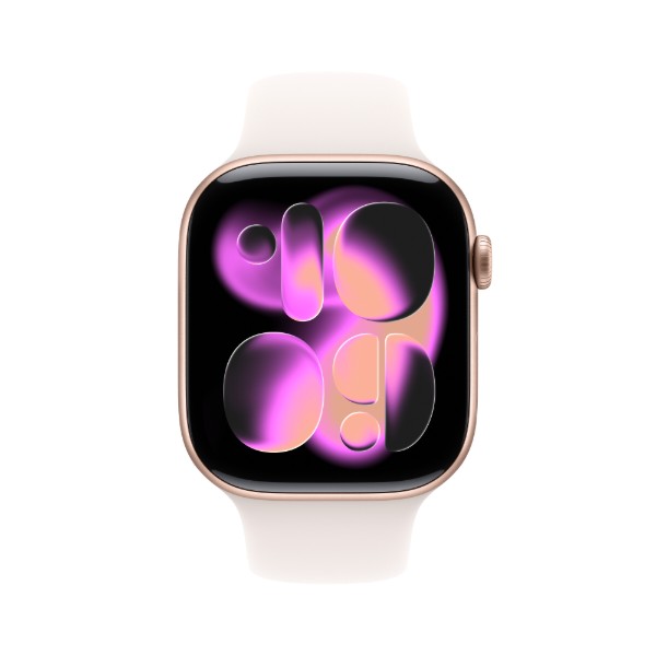 Фото - Смарт-годинник Apple Watch Series 11 GPS + eSIM 42mm Rose Gold Aluminium Case with Light Blush Sport Band - S/M
