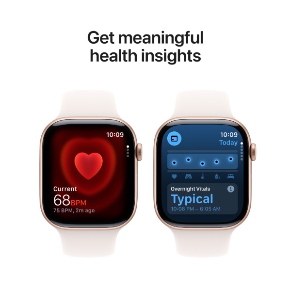 Фото - Смарт-годинник Apple Watch Series 11 GPS + eSIM 42mm Rose Gold Aluminium Case with Light Blush Sport Band - S/M