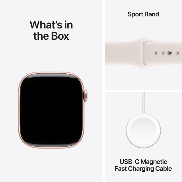 Фото - Смарт-годинник Apple Watch Series 11 GPS + eSIM 42mm Rose Gold Aluminium Case with Light Blush Sport Band - S/M
