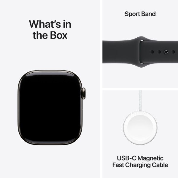 Фото - Смарт-часы Apple Watch Series 11 GPS + eSIM 46mm Slate Titanium Case with Black Sport Band - S/M