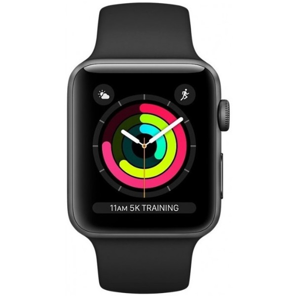 Фото - Смарт-часы Apple Watch Series 3 38mm Space Grey Aluminium Case with Black Sport Band