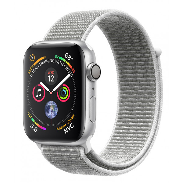 Фото - Смарт-часы Apple Watch Series 4 GPS  44mm Silver Aluminium Case with Seashell Sport Loop (MU6C2UA/A)