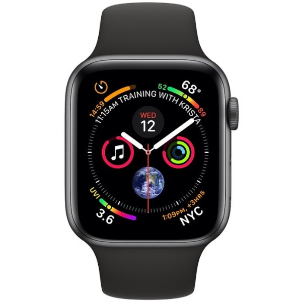 Фото - Смарт-годинник Apple Watch Series 4 GPS 40mm Space Grey Aluminium Case with Black Sport Band (MU662UA/A)
