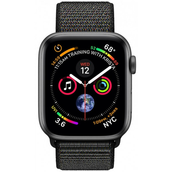 Фото - Смарт-часы Apple Watch Series 4 GPS 40mm Space Grey Aluminium Case with Black Sport Loop (MU672GK/A)