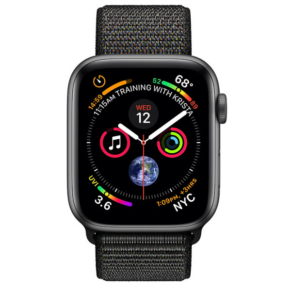 Фото - Смарт-годинник Apple Watch Series 4 GPS 44mm Space Grey Aluminium Case with Black Sport Loop (MU6E2UA/A)