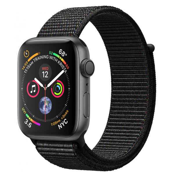 Фото - Смарт-часы Apple Watch Series 4 GPS 44mm Space Grey Aluminium Case with Black Sport Loop (MU6E2GK/A)
