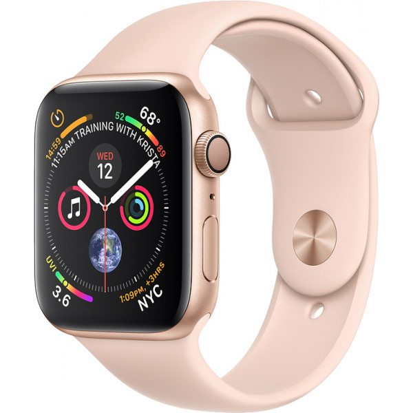 Фото - Смарт-часы Apple Watch Series 4 GPS 44mm Gold Aluminium Case with Pink Sand Sport Band (MU6F2UA/A)
