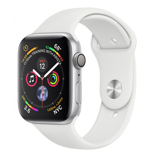 Фото - Смарт-часы Apple Watch Series 4 GPS 44mm Silver Aluminium Case with White Sport Band (MU6A2UA/A)