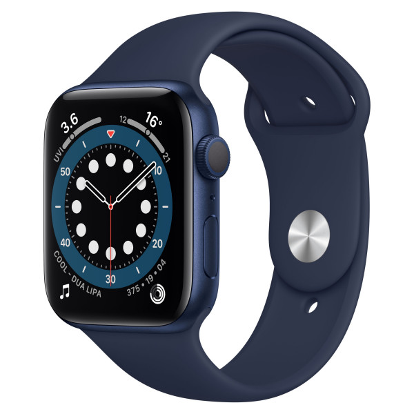 Фото - Смарт-годинник Apple Watch Series 6 44mm Blue Aluminium Case with Deep Navy Sport Band