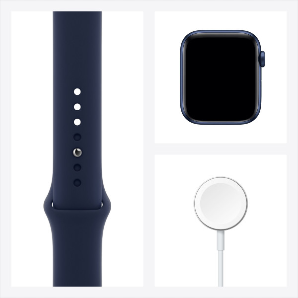 Фото - Смарт-годинник Apple Watch Series 6 44mm Blue Aluminium Case with Deep Navy Sport Band