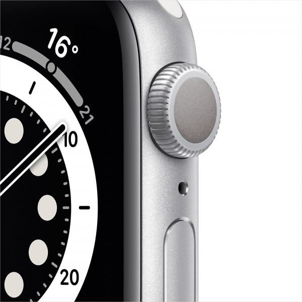 Фото - Смарт-годинник Apple Watch Series 6 44mm Silver Aluminium Case with White Sport Band