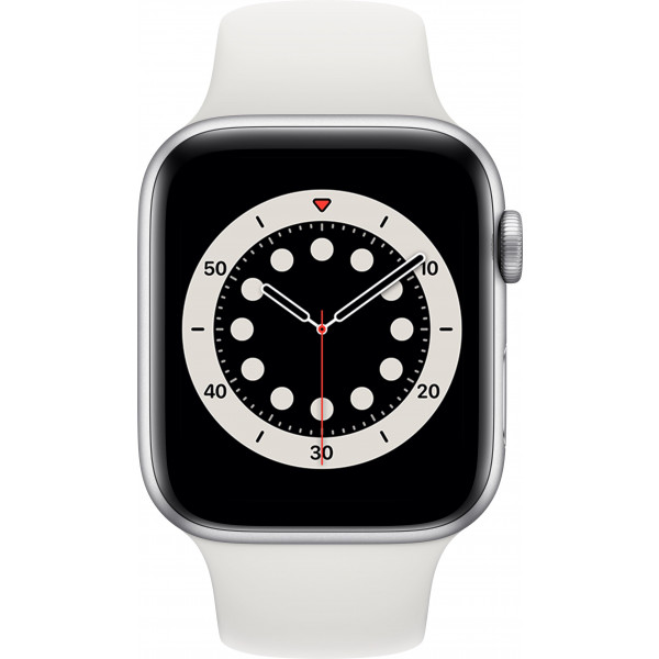 Фото - Смарт-годинник Apple Watch Series 6 44mm Silver Aluminium Case with White Sport Band