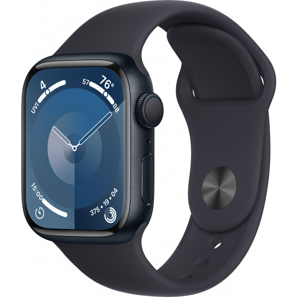 Фото - Смарт-часы Apple Watch Series 9 GPS 41mm Midnight Aluminium Case with Midnight Sport Band - S/M