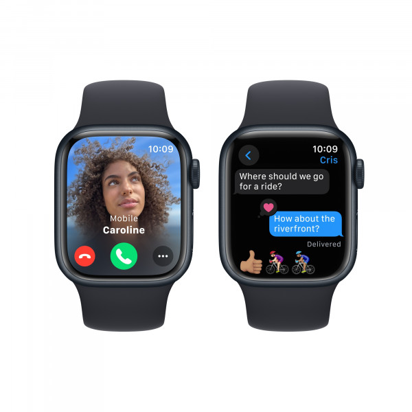 Фото - Смарт-часы Apple Watch Series 9 GPS 41mm Midnight Aluminium Case with Midnight Sport Band - S/M